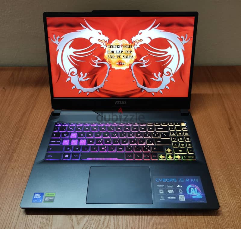 Msi Cyborg Ai RTX 4060 8gb  Ultra 7 155h gaming laptop 15 جيل 11