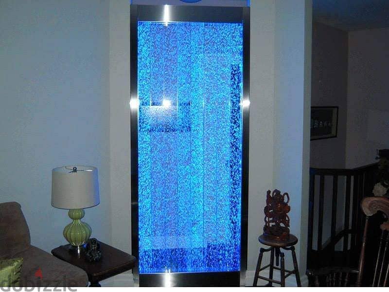 ستارة مائية اكريليك  بالرموت كنترول rgb،ثابتة,متحركة Water curtain 2