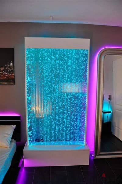 ستارة مائية اكريليك  بالرموت كنترول rgb،ثابتة,متحركة Water curtain