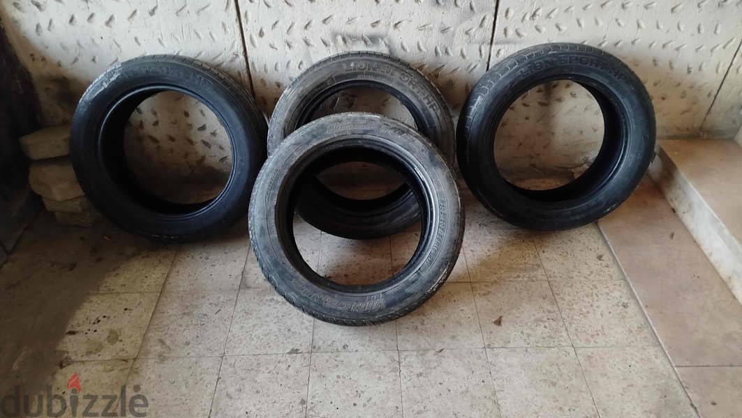 اربع كاوتشات تايلاندى مستعملة بحالة جيدة مقاس 16 ( 205/55R16 ) 0