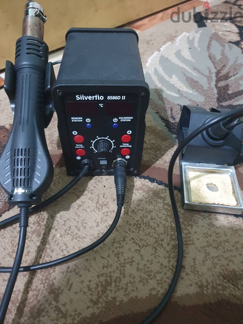 Silverflo 8586D محطة لحام و هوت اير ٢ في Hot Air Gun Solder Station w 0