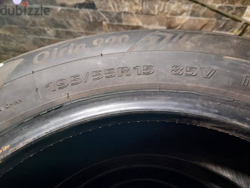 2فردة كاوتش انتاج ٢٠٢٤ مقاس 195/55R15كسر زيرو 4