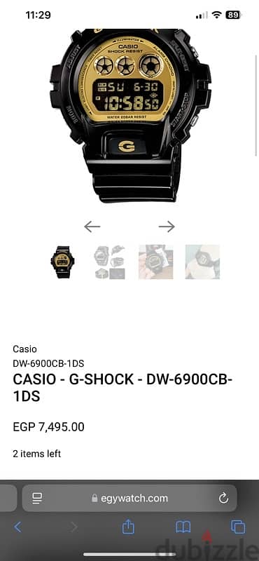 Casio G-shock Men's Water Resistant DW-6900CB-1DS