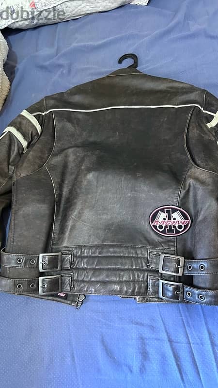 Bikers leather jacket used for sale جاكت جلد طبيعي للبيع 2