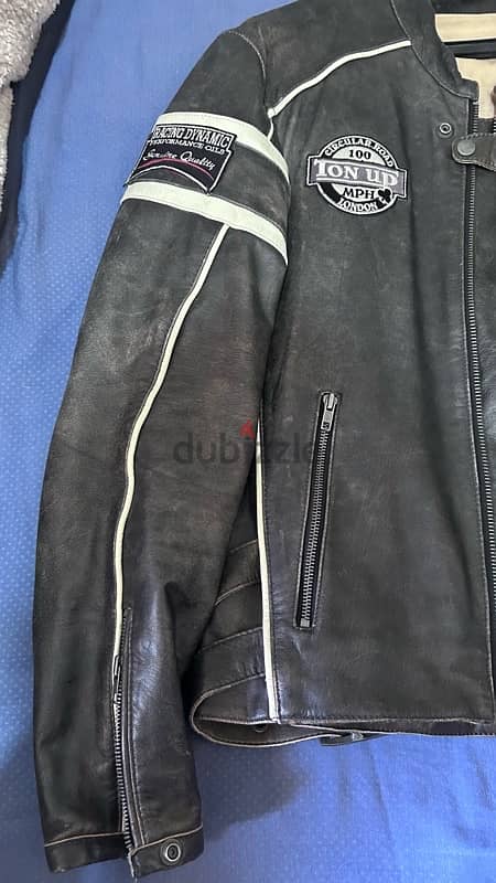 Bikers leather jacket used for sale جاكت جلد طبيعي للبيع 3