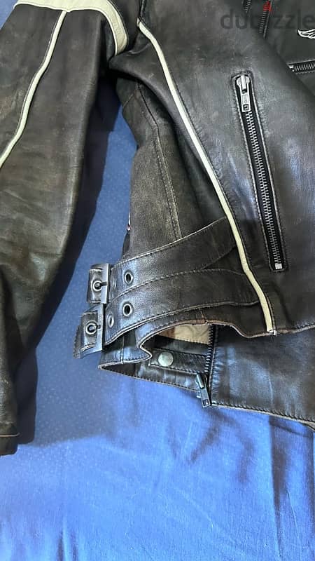 Bikers leather jacket used for sale جاكت جلد طبيعي للبيع 4