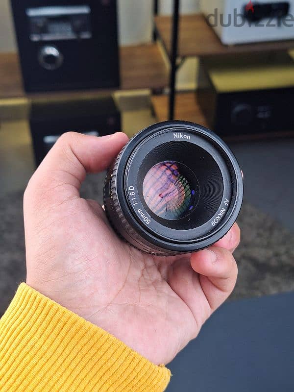 عدسه نيكون 50mm f1.8 d حاله كويسه 2