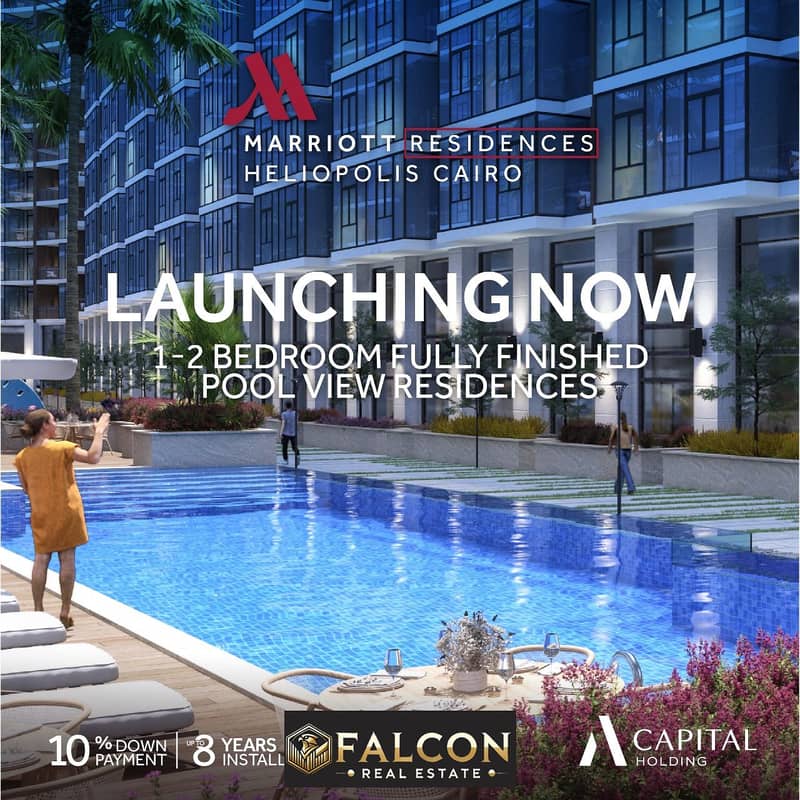 With a 10% down payment ,fully finished with ACS apartment for sale" Ready to view now" in marriot residence,misr el gedida ,helioples 0