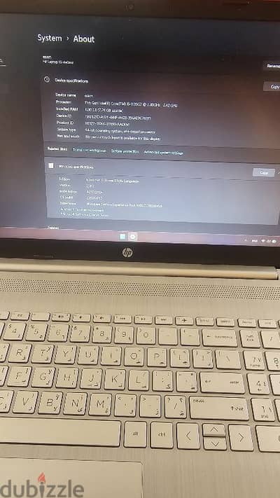 لابتوب hp بمعالج i5 جيل 11 برامات 8 بمساحة عملاقة 1 واحد تيرا