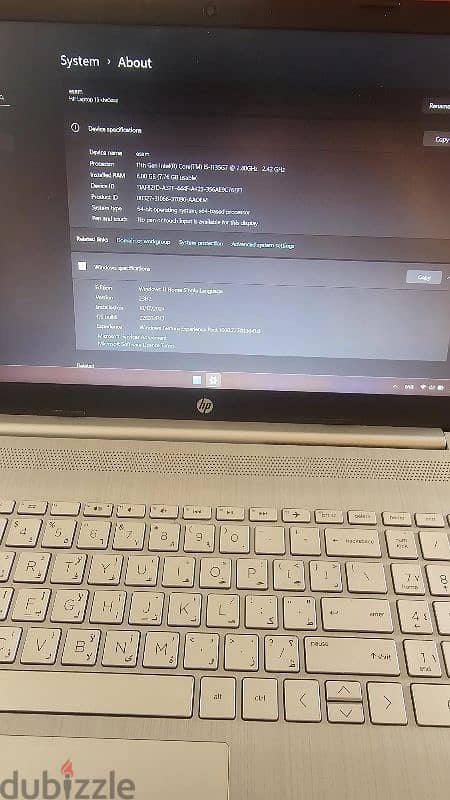 لابتوب hp بمعالج i5 جيل 11 برامات 8 بمساحة عملاقة 1 واحد تيرا 0