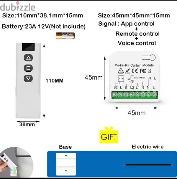 TUYA WIFI Curtain Switch + Remote 5