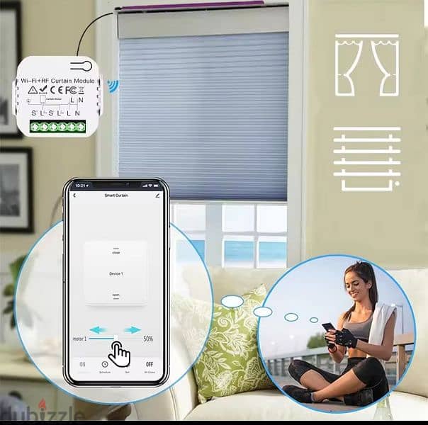 TUYA WIFI Curtain Switch + Remote 6