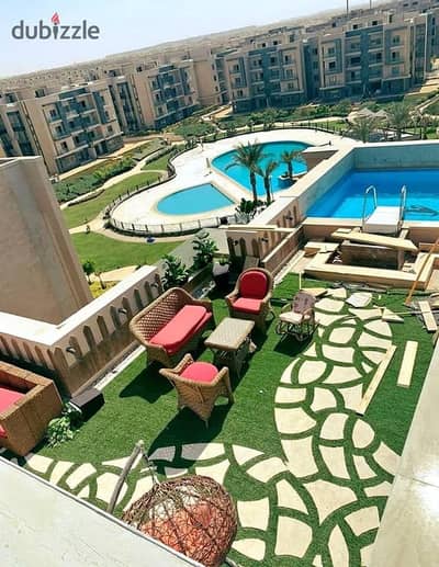 Apartment for sale, ground floor with garden ready to move compound, Galleria Moon Valley, Golden Square, Fifth Settleme