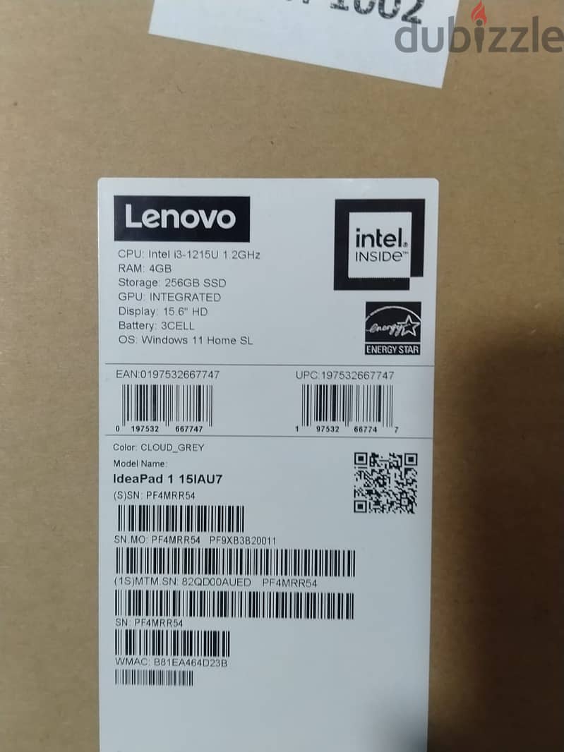 Lenovo ideapad كور I3 جيل 12 بالكرتونة والضمان شاشة 15.6 4