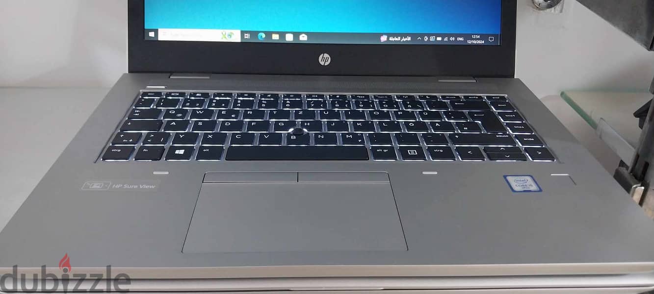 Hp 640G5 الجيل التامن i5 رام 16 فضي اللون حالة نضيفة جدا وارد اوروبا 14