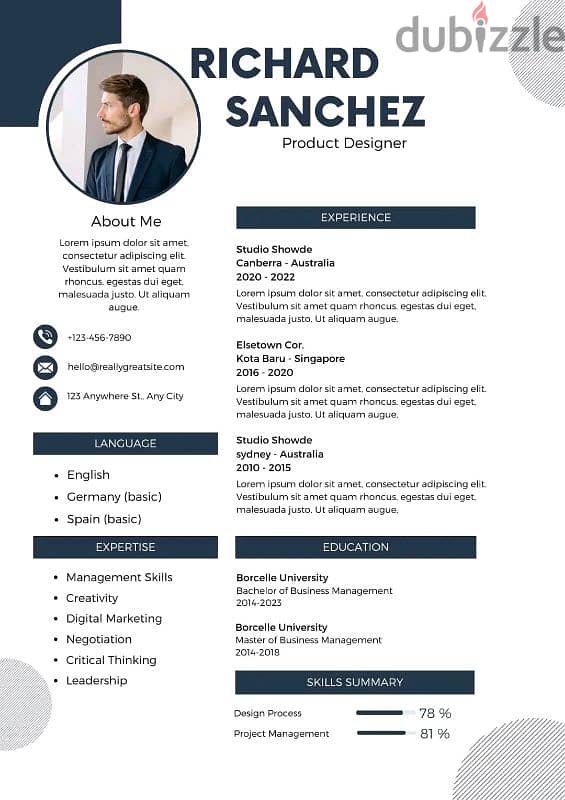 CV شخصي مخصوص ليك/ي 3