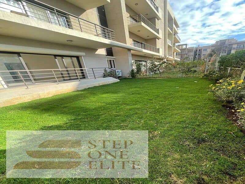 Apartment with garden for sale in Badya Palm Hills Compound with special offer 0