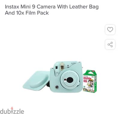 Instax mini 9 camera with leather bag and 10 film