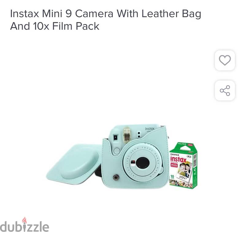 Instax mini 9 camera with leather bag and 10 film 0