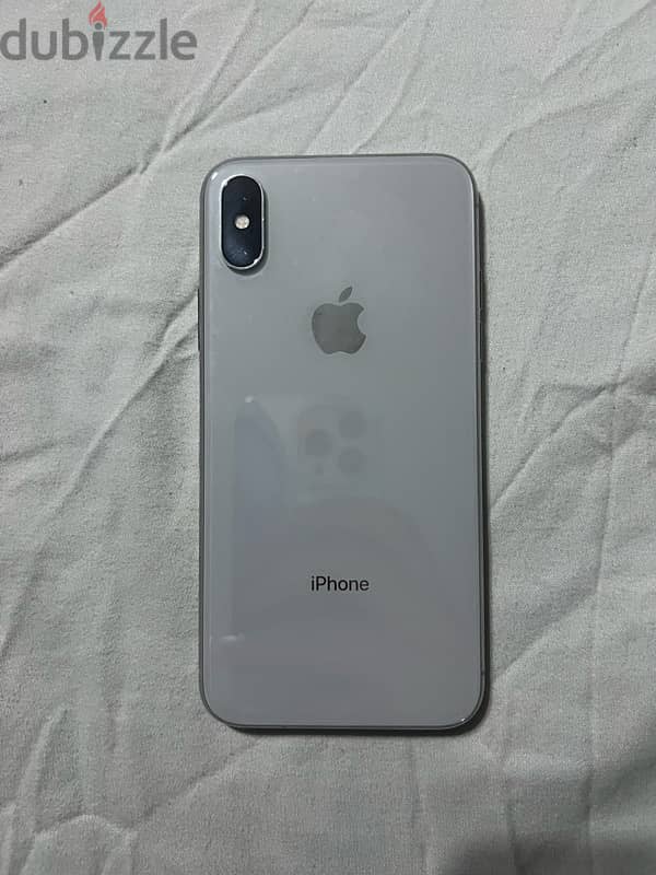 iphone X Silver 4G 256 gb battery 80% 0