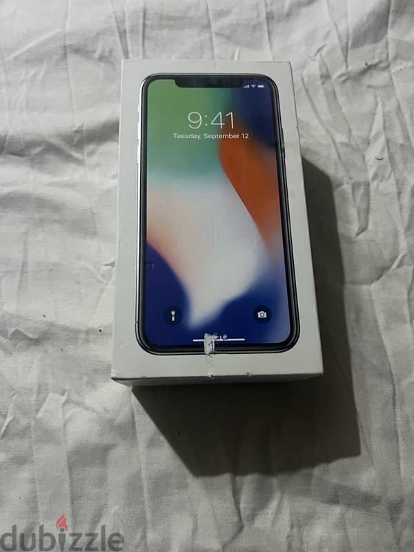 iphone X Silver 4G 256 gb battery 80% 4