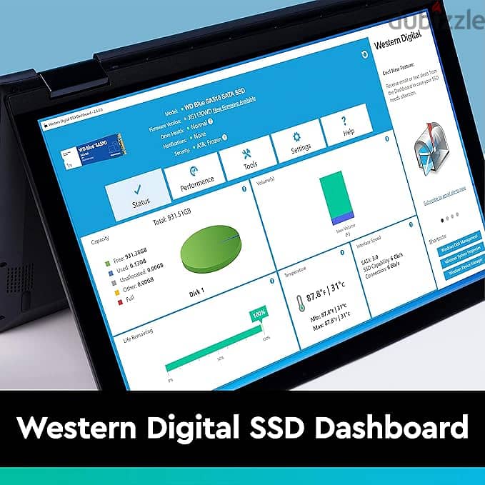 هارد اس دي ساتا III 6 جيجابايت ثانية SA510 بسعة 500 جيجا أزرق من ويستر 3