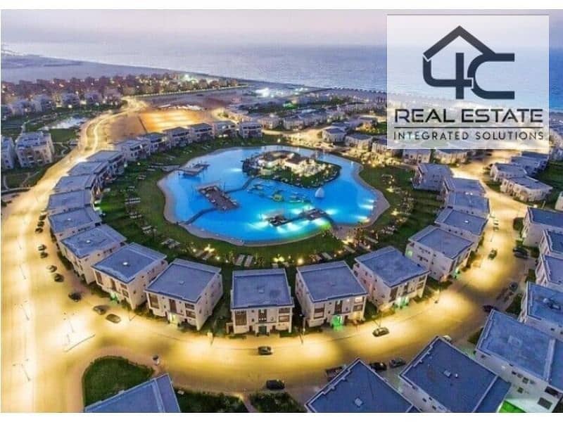 Chalet or sale 106 m in compound Amwaj North Coast ready to move special view  under market price 0