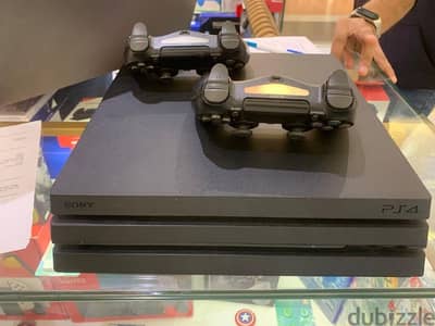 ps4 pro with 2 controllers