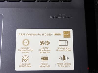 Asus vivobook pro 15 oled كسر زيرو بكل مشتملاته الاصلية