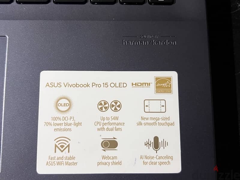 Asus vivobook pro 15 oled كسر زيرو بكل مشتملاته الاصلية 0