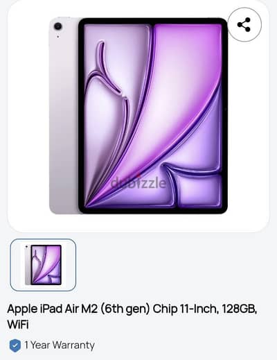 ipad air m2 11 inch 128 mew