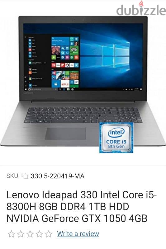 Lenovo Gaming IdeaPad 330, i5 8300H, GTX 1050 4G 3