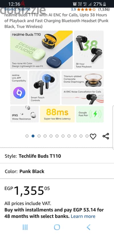 Realme buds t110