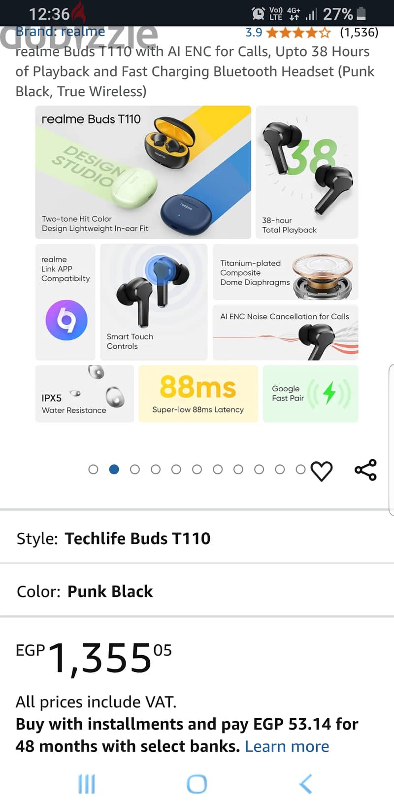 Realme buds t110 0