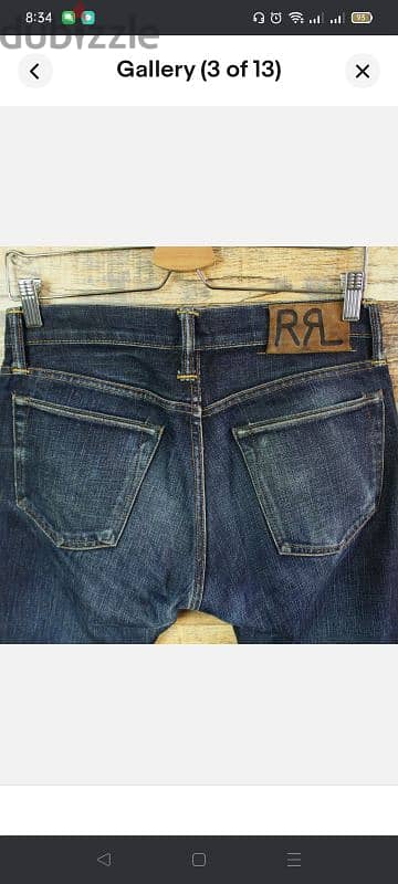 Double RL Ralph Lauren Slim Fit Denim 34*x32* made in USA 1