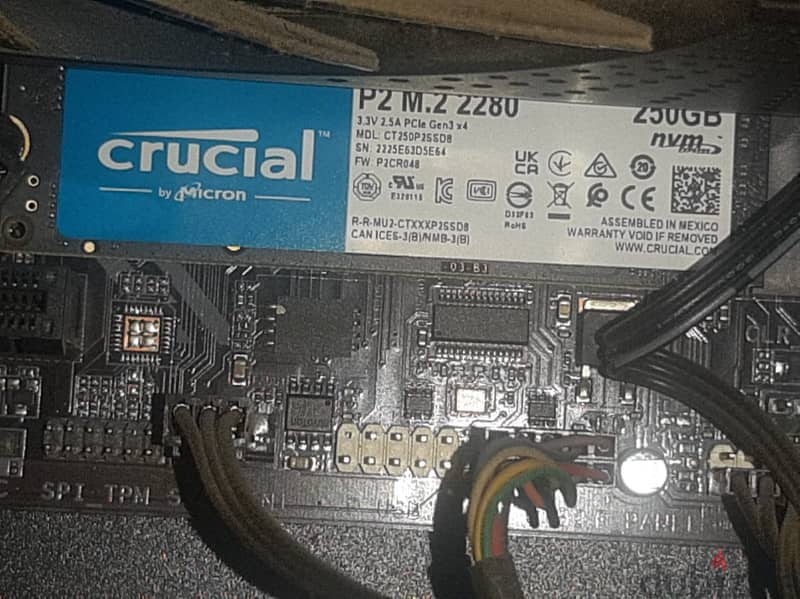 Crucial p2 m. 2 NVME ssd 256 gb 1