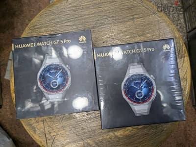 Huawei Watch GT 5 Pro Titanium جديدة متبرشمة بضمان الوكيل