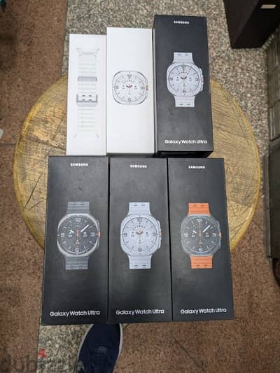 Galaxy Watch Ultra Silver Black Orange جديد متبرشم