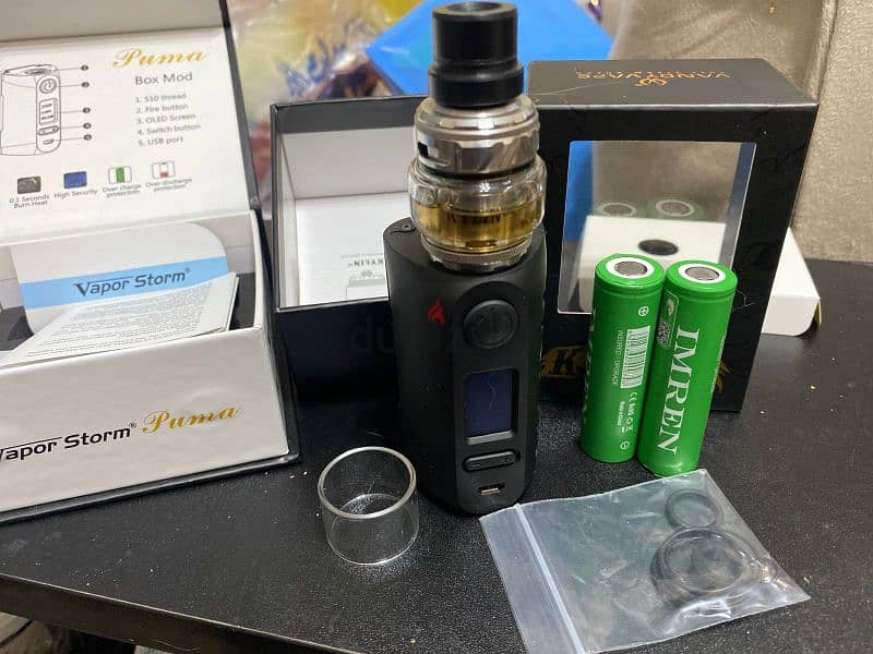 Vape,kit like new puma mod black edition and tank kylin V3 Dule coil 5