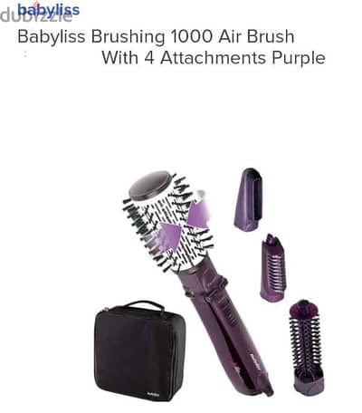 babyliss brushing 1000 watt air brush with 4 attachments