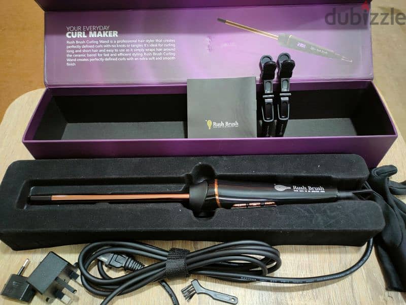 Rush brush curling wand professional hair styler 1