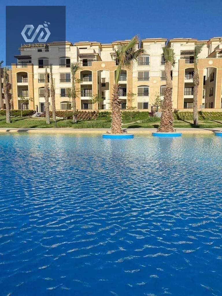 A great apartment 155 M for sale in a fully serviced compound in New Cairo with a prime location 0