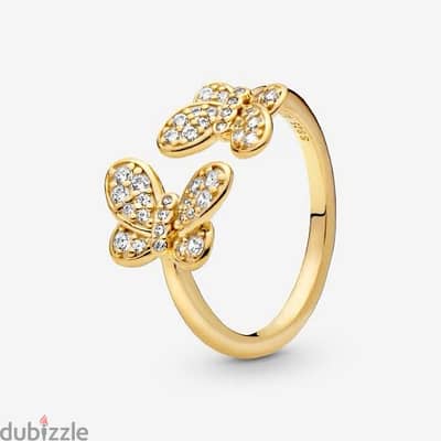 14k gold plated Pandora shine butterfly open ring