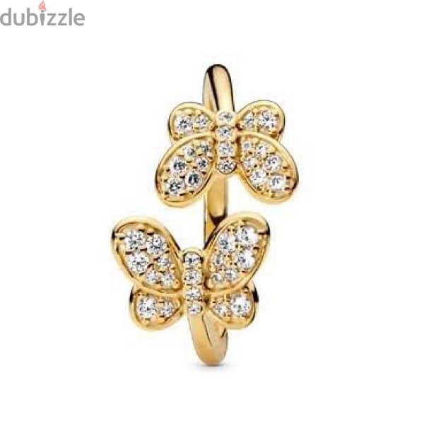 14k gold plated Pandora shine butterfly open ring 1