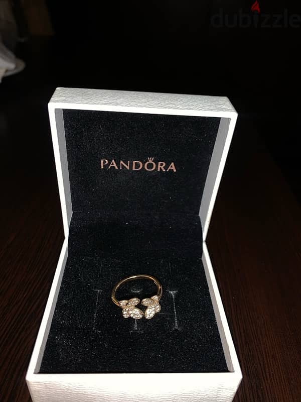 14k gold plated Pandora shine butterfly open ring 3