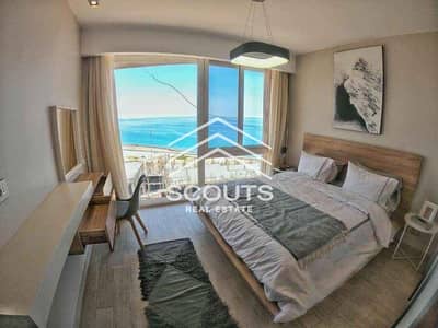 Chalet for sale, delivery close, first row on the sea, in Monte Galala, Ain Sokhna, finished, with air conditioners, ready for inspection,