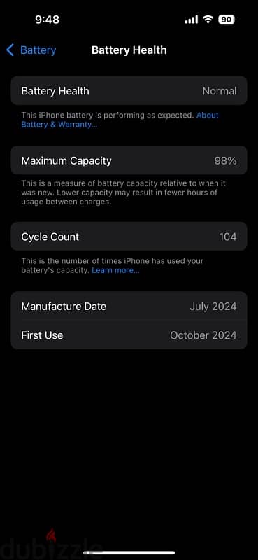 iPhone 15 - 128 GB - Battery 98% 2