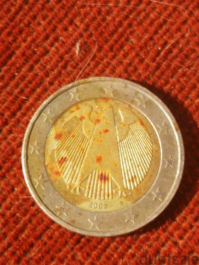 2 Euro coin 2002 Germany D, Erorr RARE