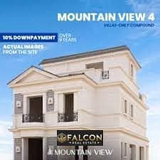 Townhouse 240m immediate delivery in 6th of October on the Ring Road, Mountain View 4 Compound 0