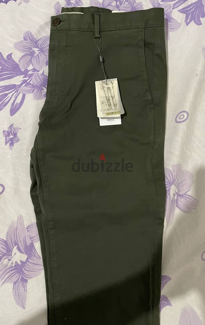 بنطلون رجالى  جديد slim fit Barna من Mango 0